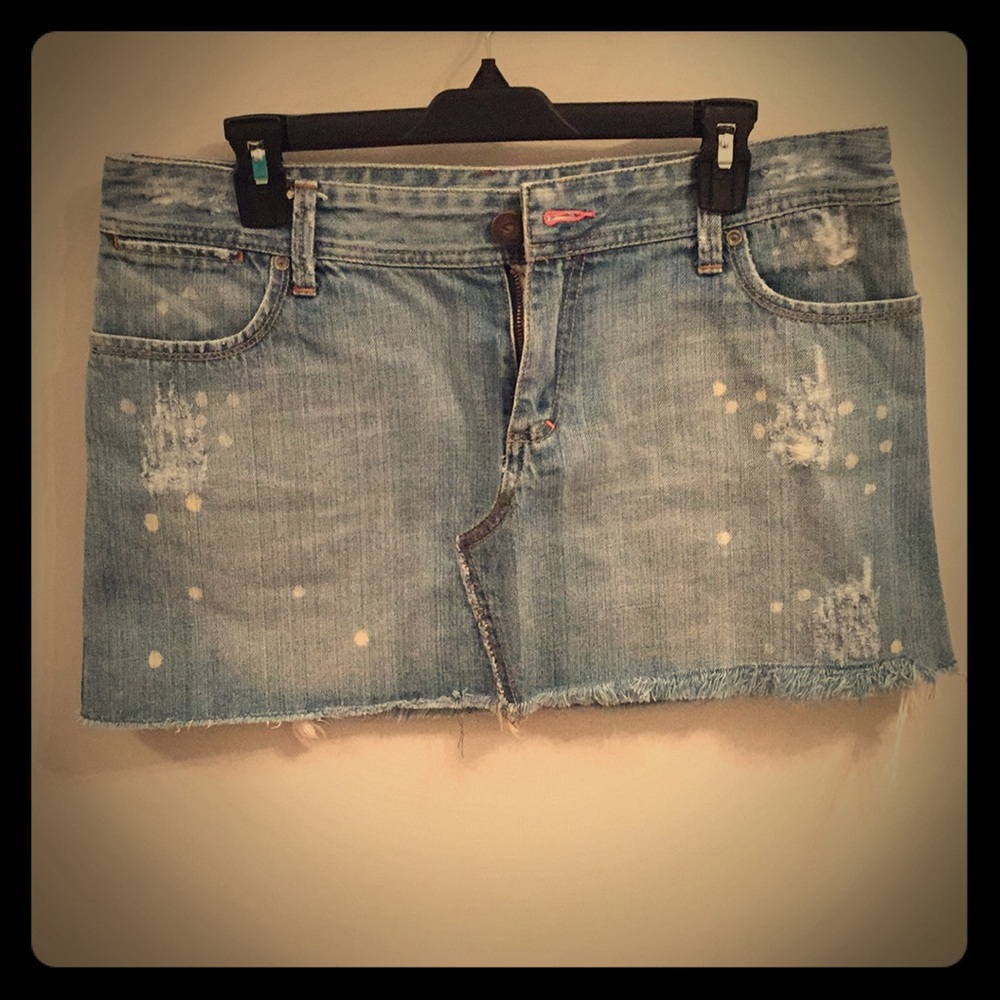 American Eagle Distressed Jean Skirt